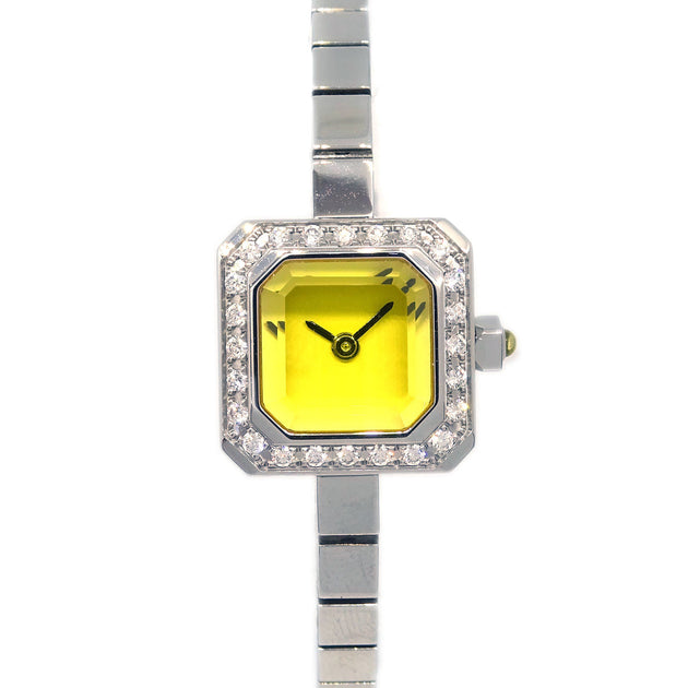 Corum Sugar Cube Quartz Watch SS Diamond