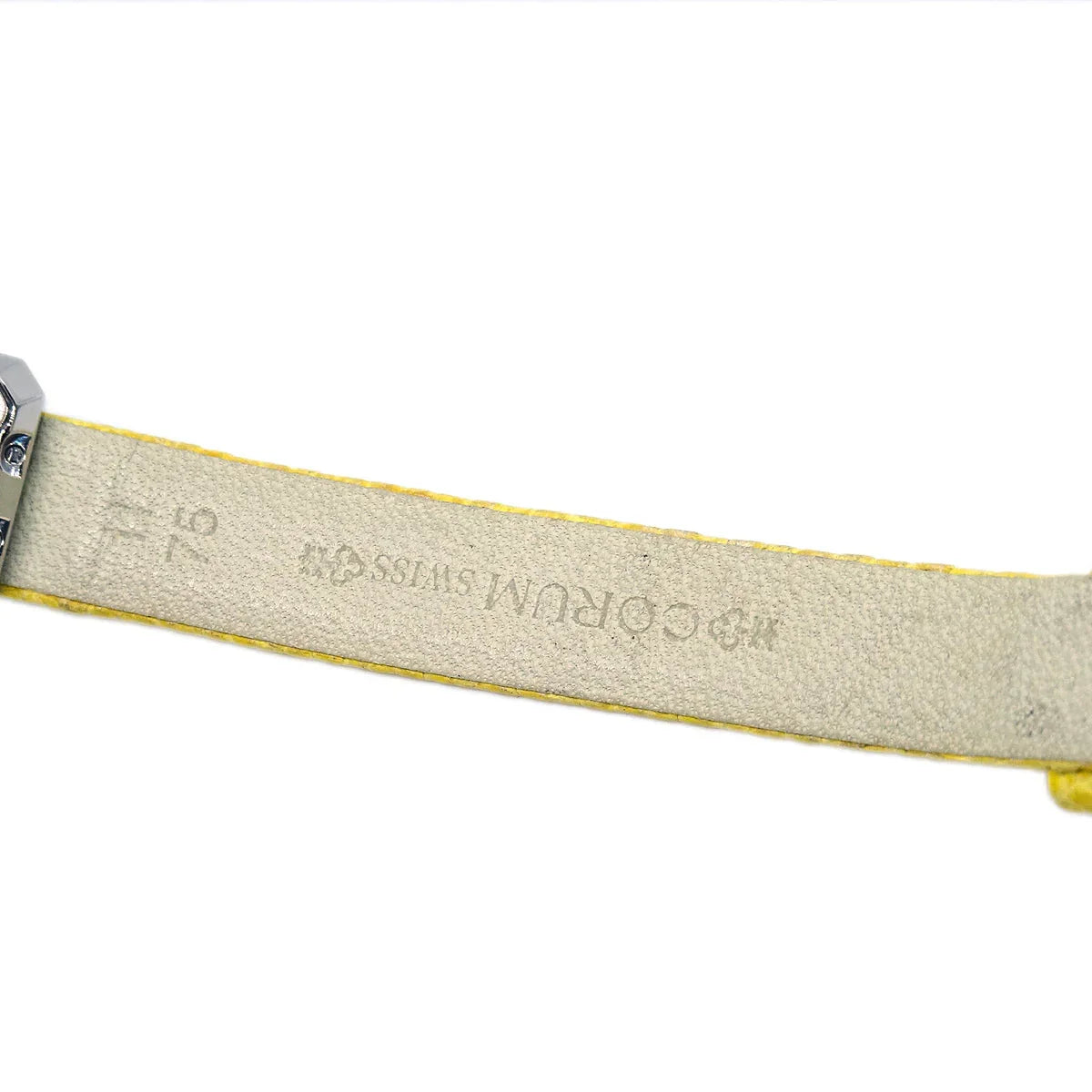 Corum * Sugar Cube Ref.137.425.47 Quartz Watch SS Diamond Yellow