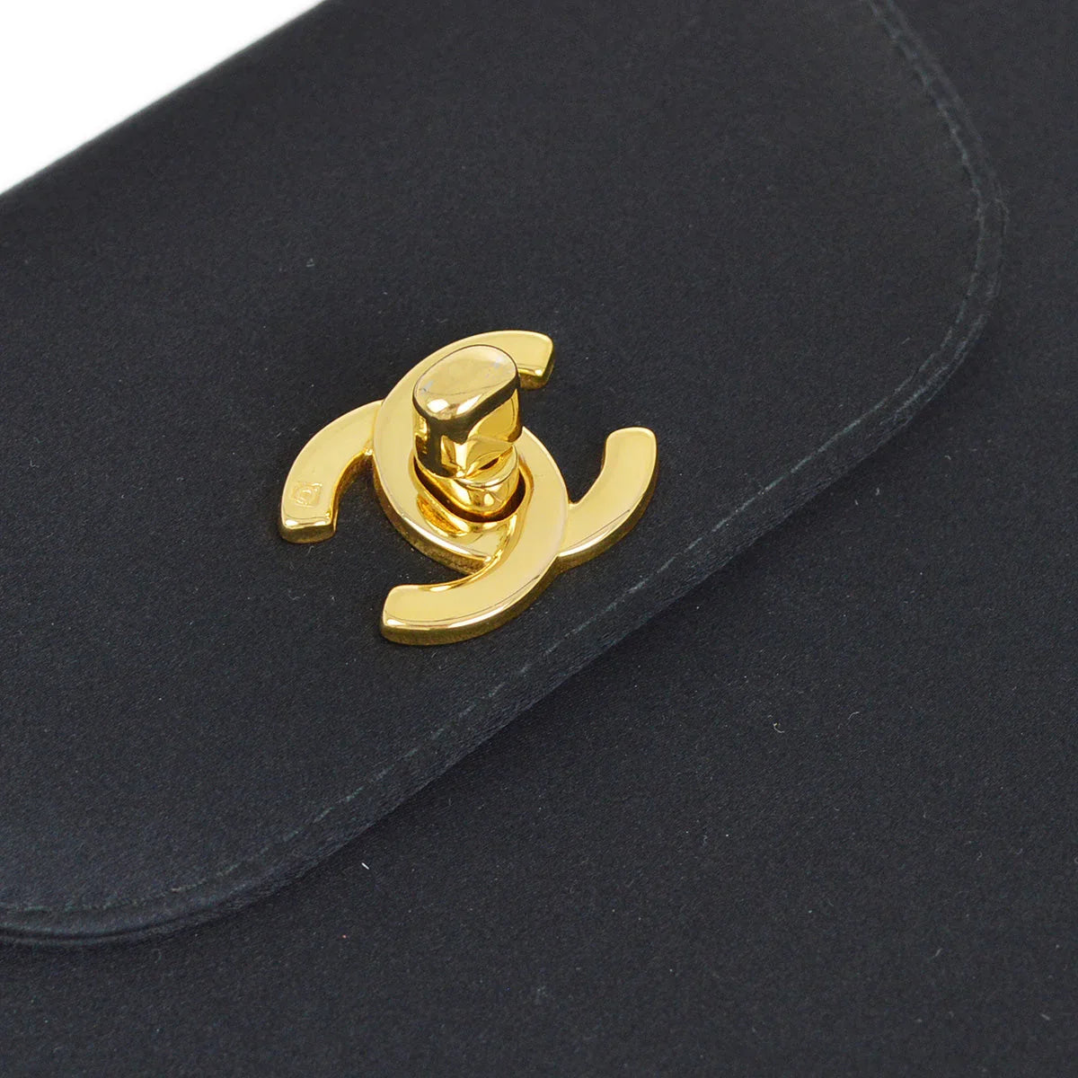 Chanel 1997-1999 Black Satin Handbag