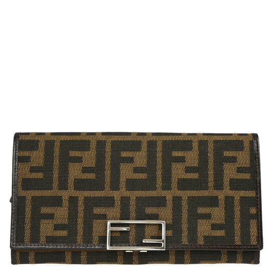 Fendi 2000 Brown Zucca Wallet Purse