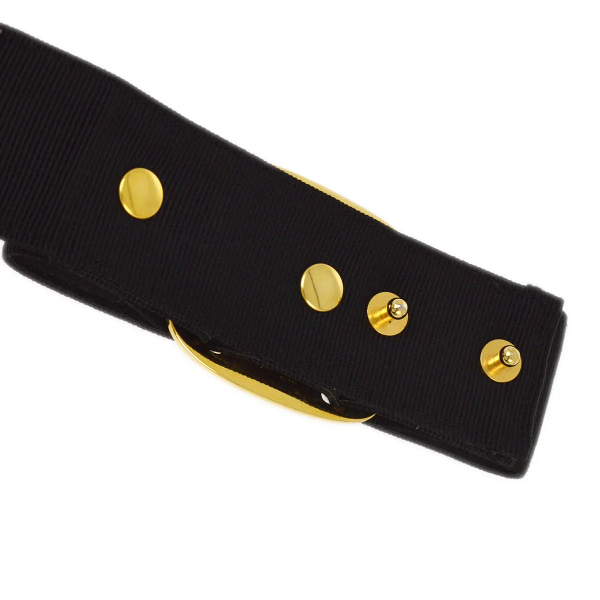 Salvatore Ferragamo Black Canvas Belt #XS 8046 Small Good