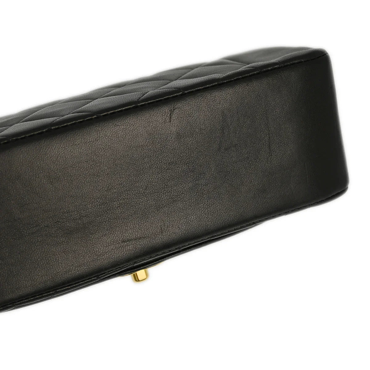 Chanel 1994-1996 Black Lambskin Small Diana Shoulder Bag