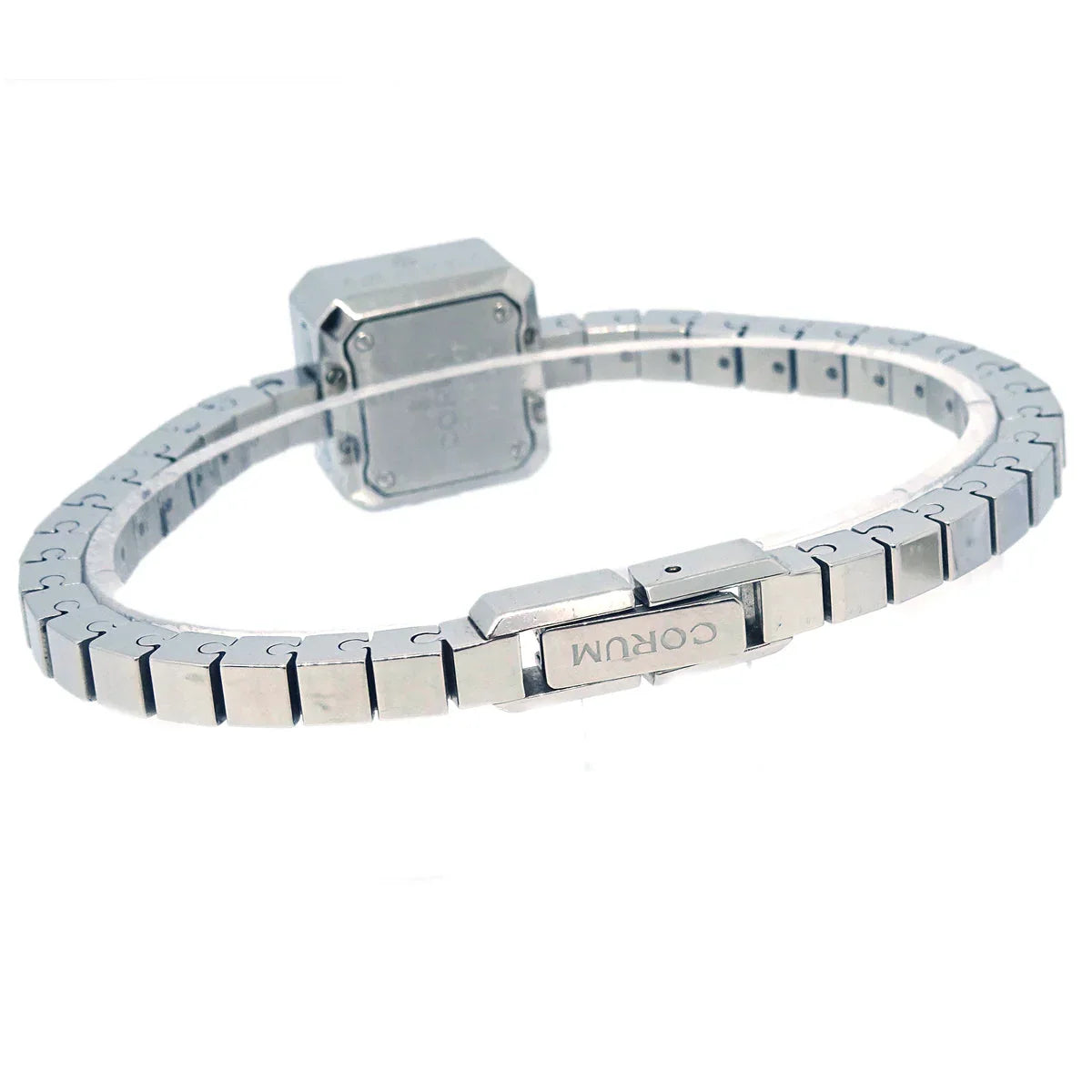 Corum * Sugar Cube Ref.137.426.47 Quartz Watch SS Diamond