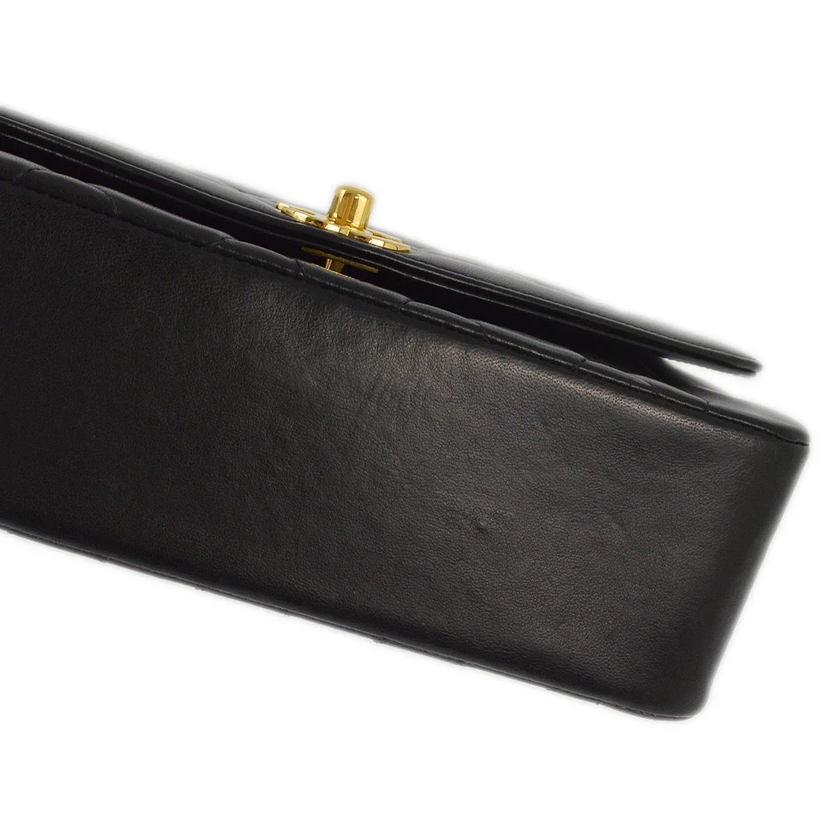 Chanel 1991-1994 Black Lambskin Small Diana Shoulder Bag