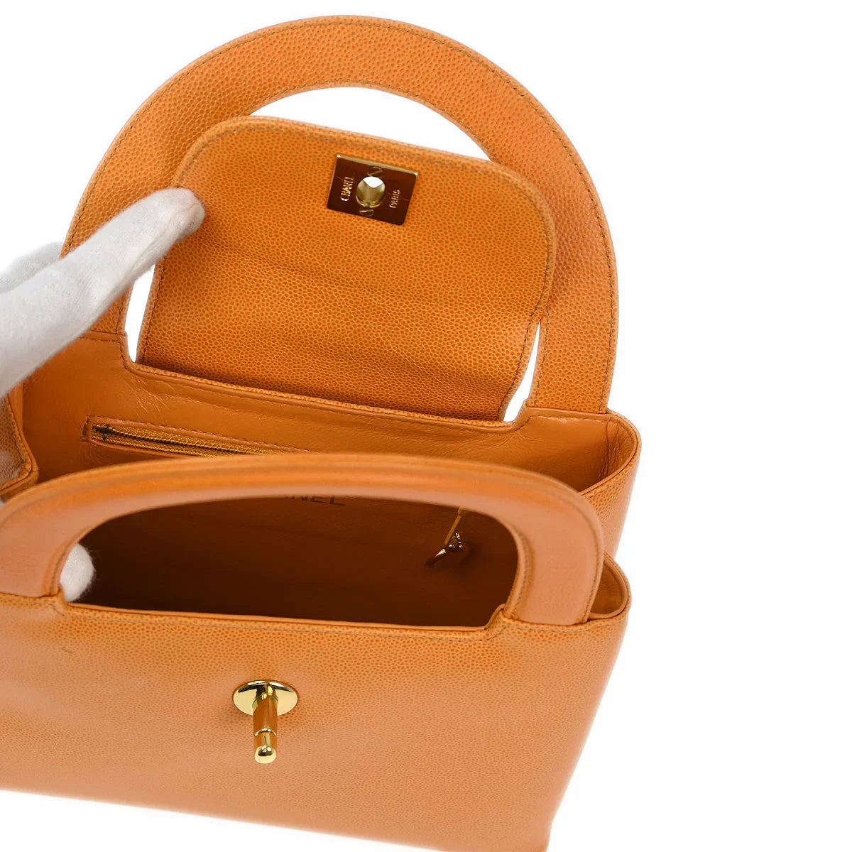 Chanel * 1997-1999 Orange Caviar Handbag