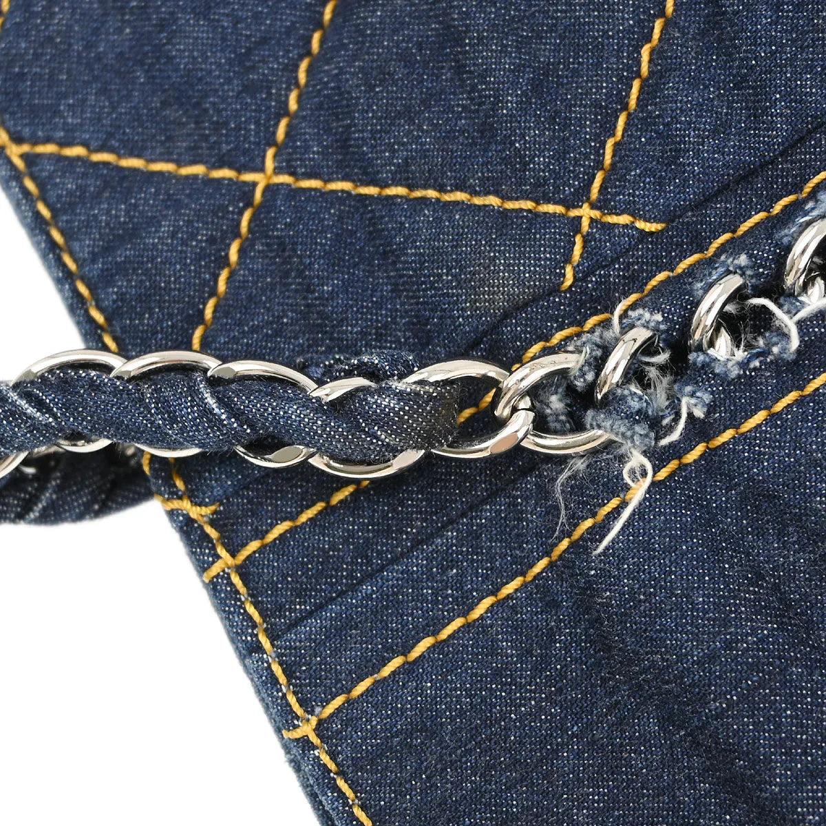 Chanel 2005-2006 Blue Denim Luxury Line Tote Handbag