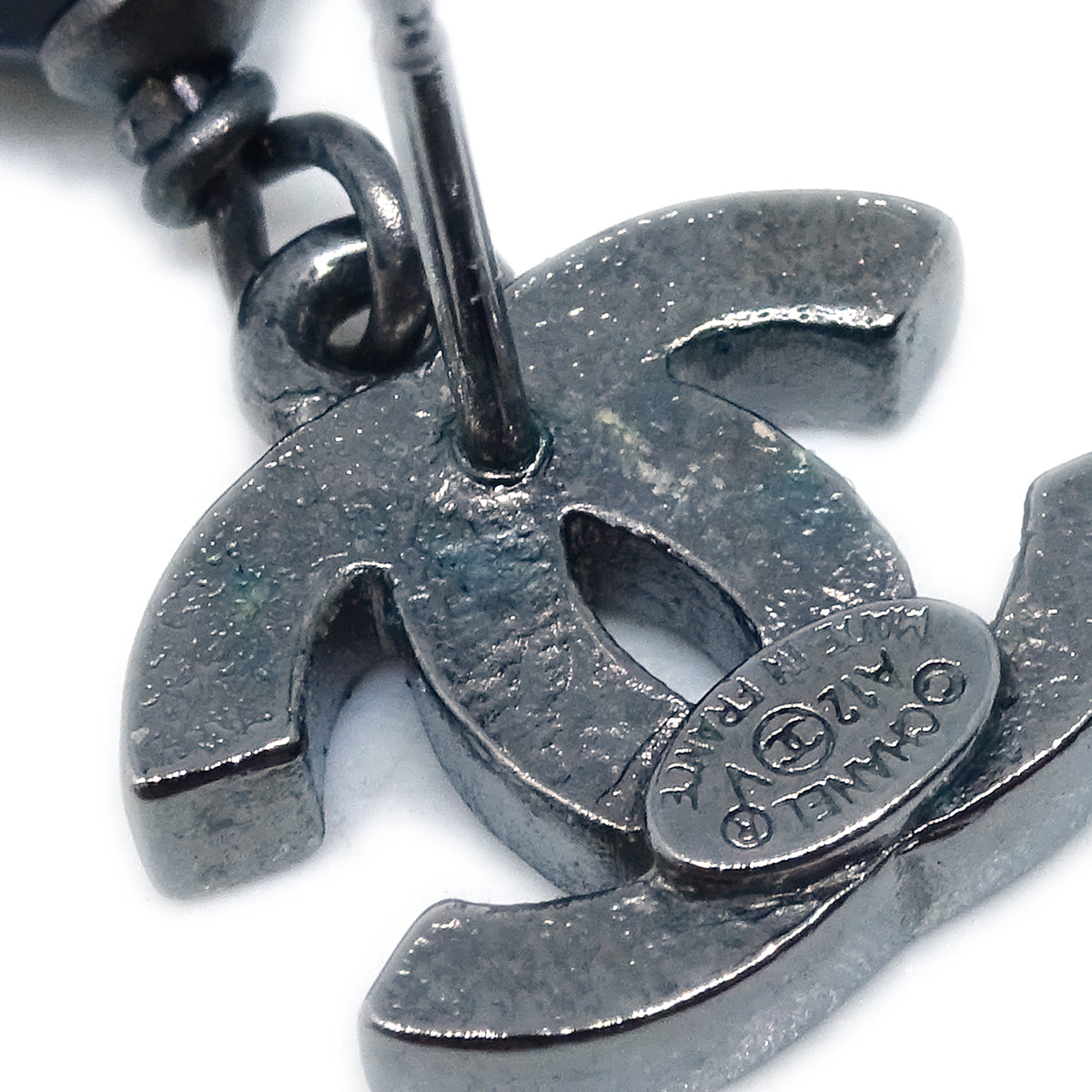 Chanel 2012 Dangle Piercing Earrings Silver A12V