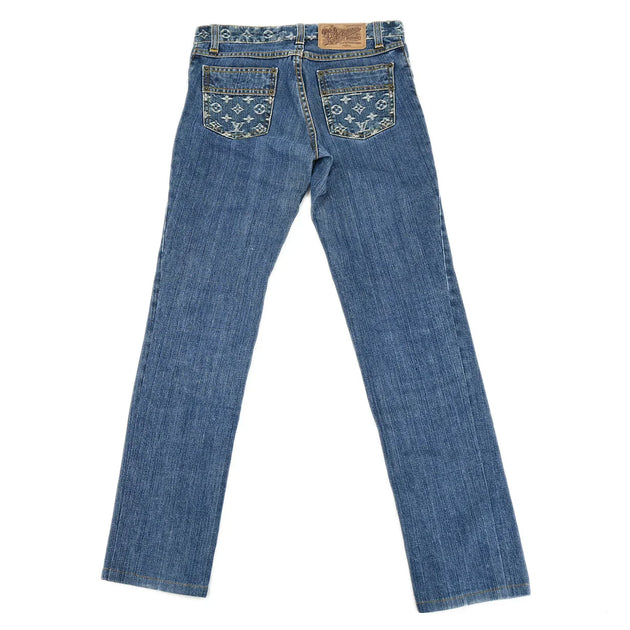 Louis Vuitton Monogram Denim Long Pants Indigo #34 – AMORE