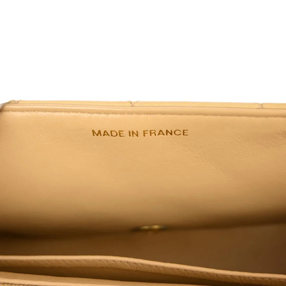 Chanel 1991-1994 Beige Lambskin Small Diana Shoulder Bag