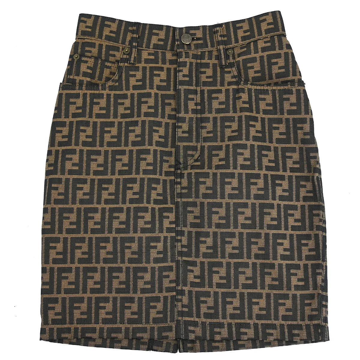 Fendi Zucca Skirt Brown #42