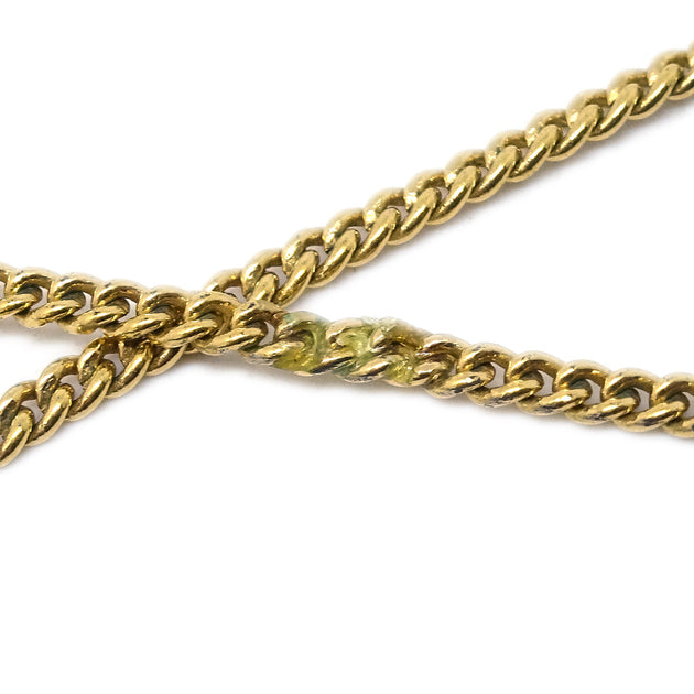 Chanel CC Chain Pendant Necklace Rhinestone Gold 02P – AMORE