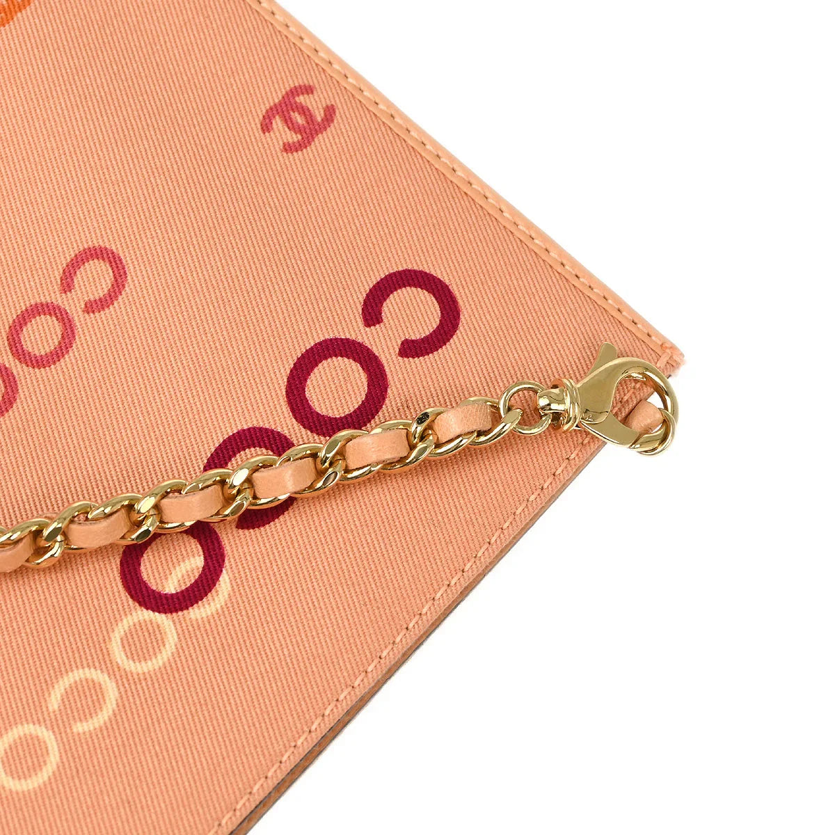 Chanel 2001-2003 Pink Canvas Coco Chain Handbag