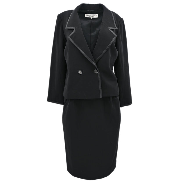 Christian Dior Setup Suit Jacket Skirt Black #11 – AMORE