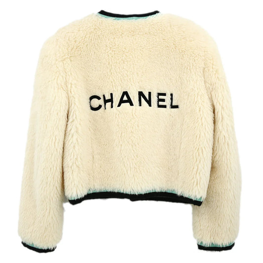 Chanel 1994 Fur Jacket Coat White