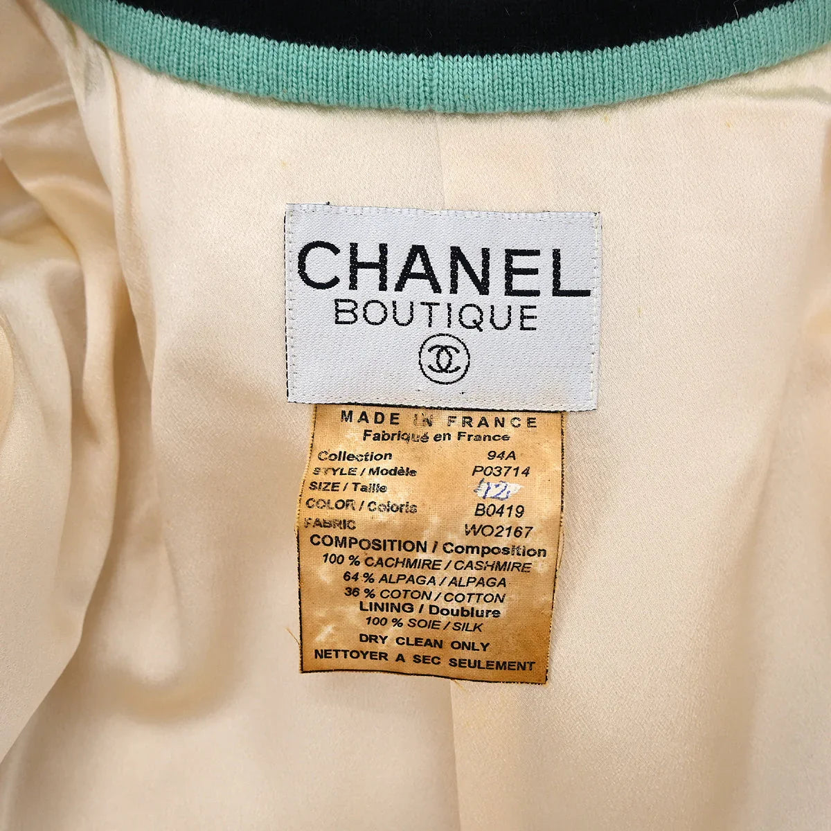 Chanel 1994 Fur Jacket Coat White
