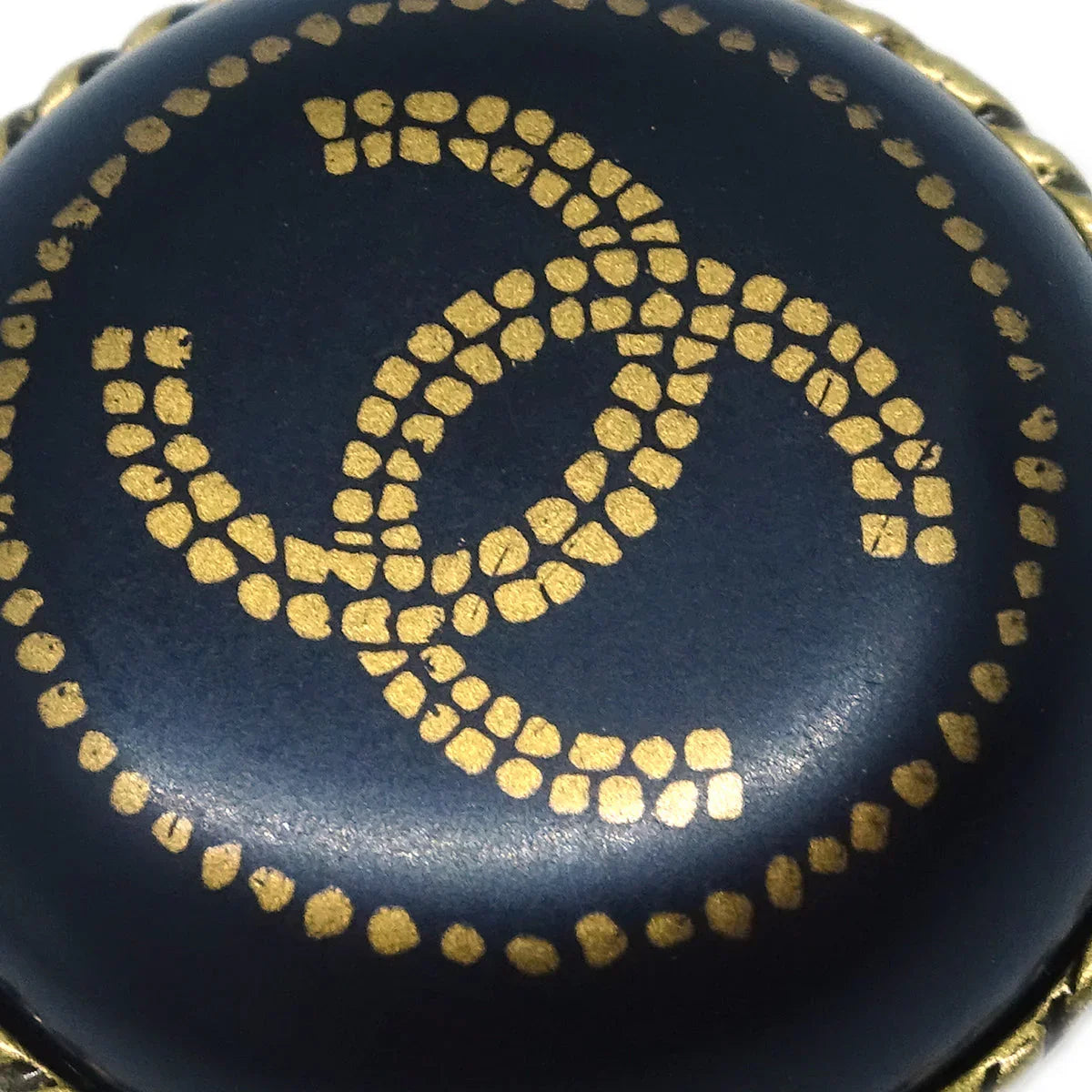 Chanel Black Button Earrings Clip-On 00A