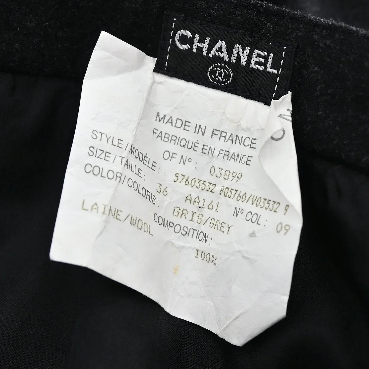 Chanel Long Pants Gray 03899 #36