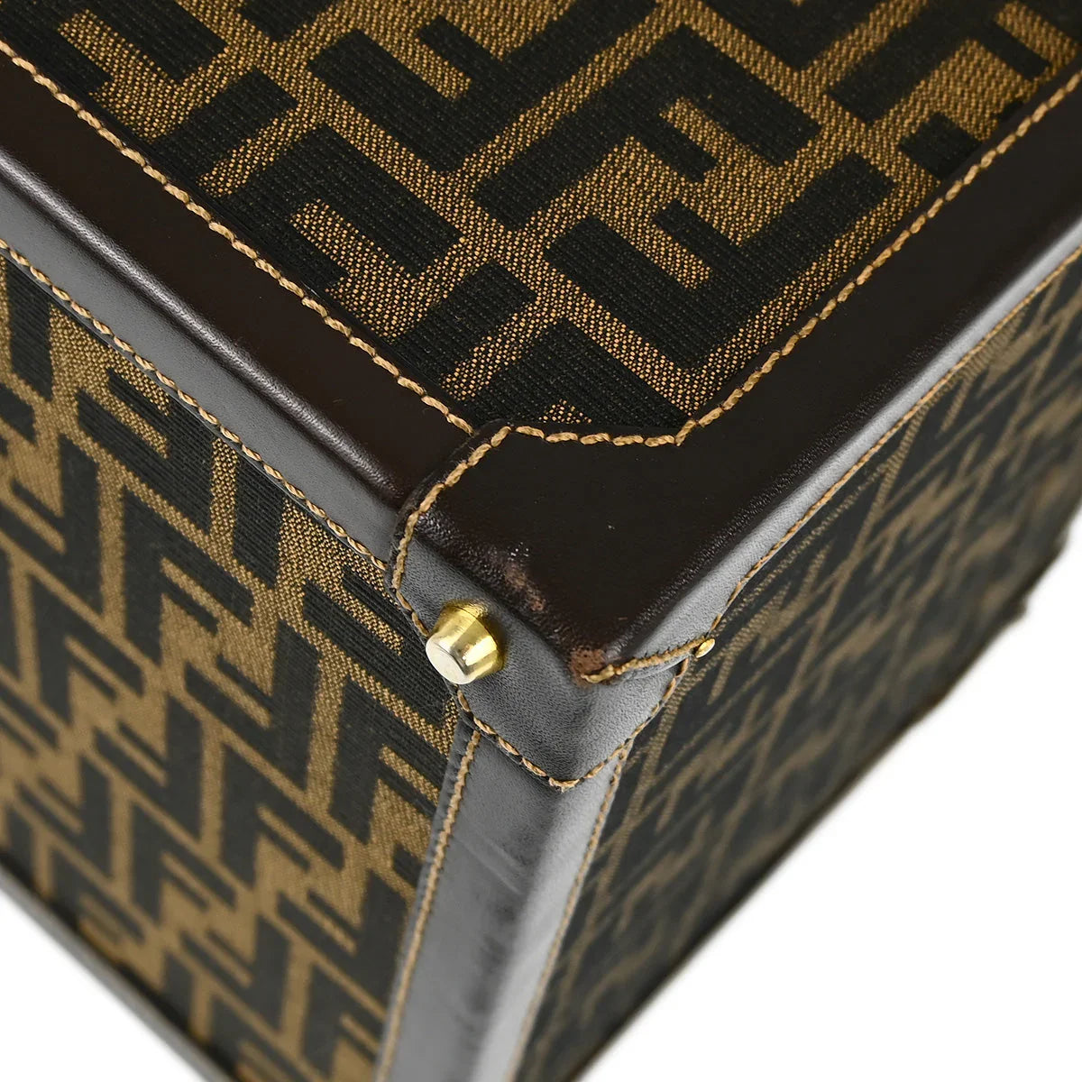 Fendi Brown Zucca Makeup Cosmetic Handbag Box