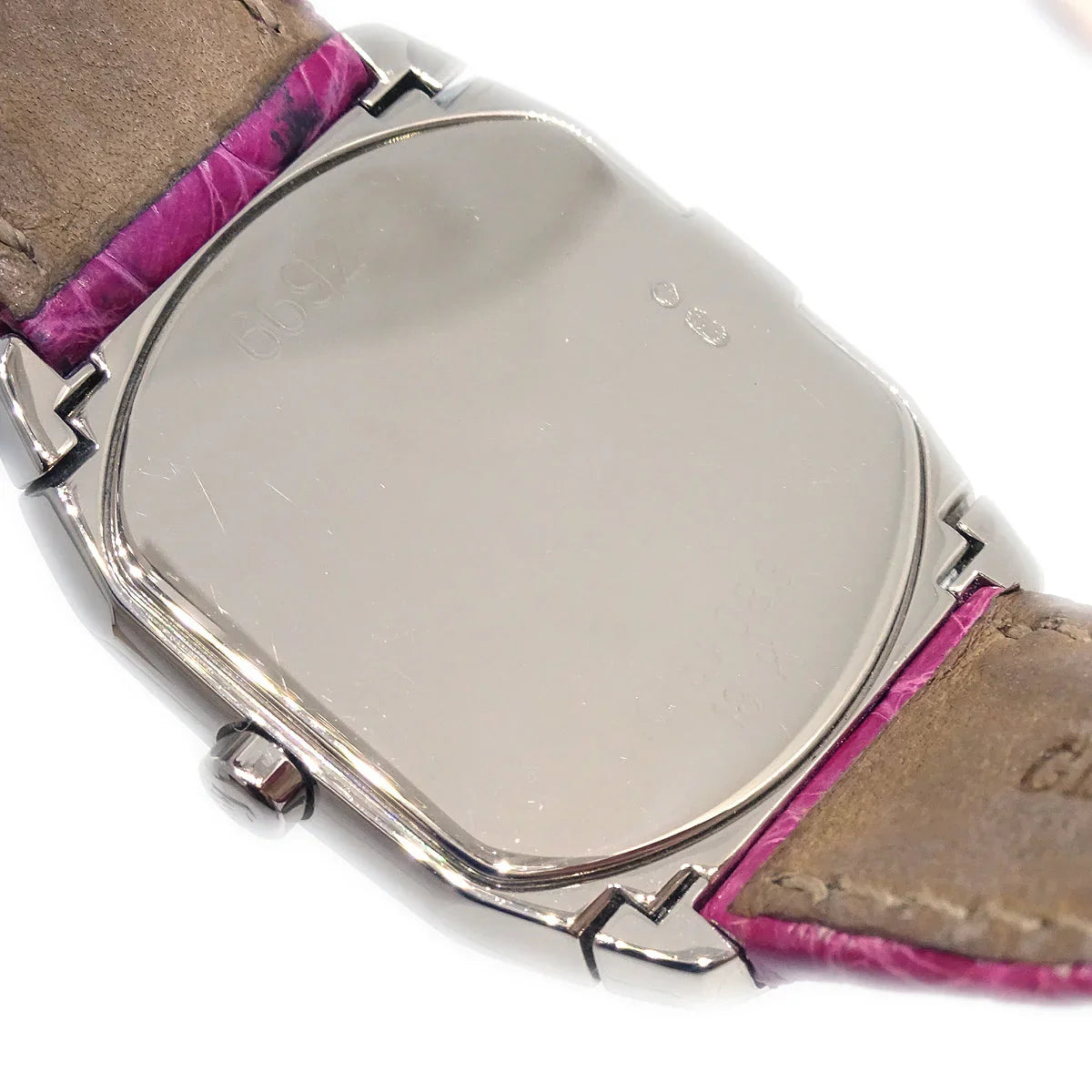 Rolex* Cellini Ref.6692 Quartz Watch 18KWG Diamond Pink Crocodile
