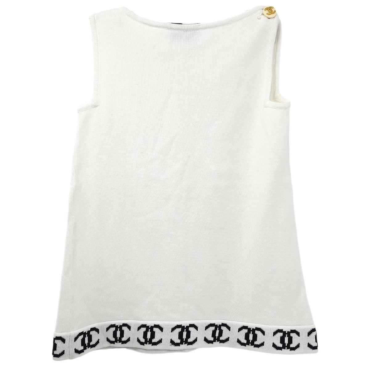 Chanel Sleeveless Top White