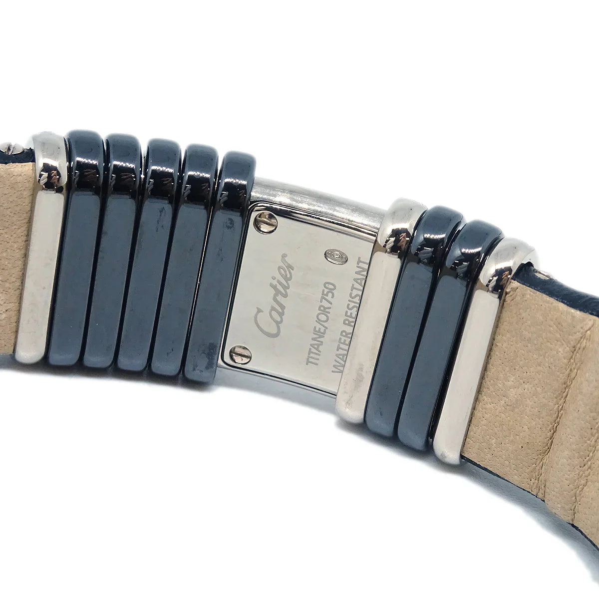 Cartier Ref.2611 Declaration Quartz Watch SS 18KWG Diamond Black