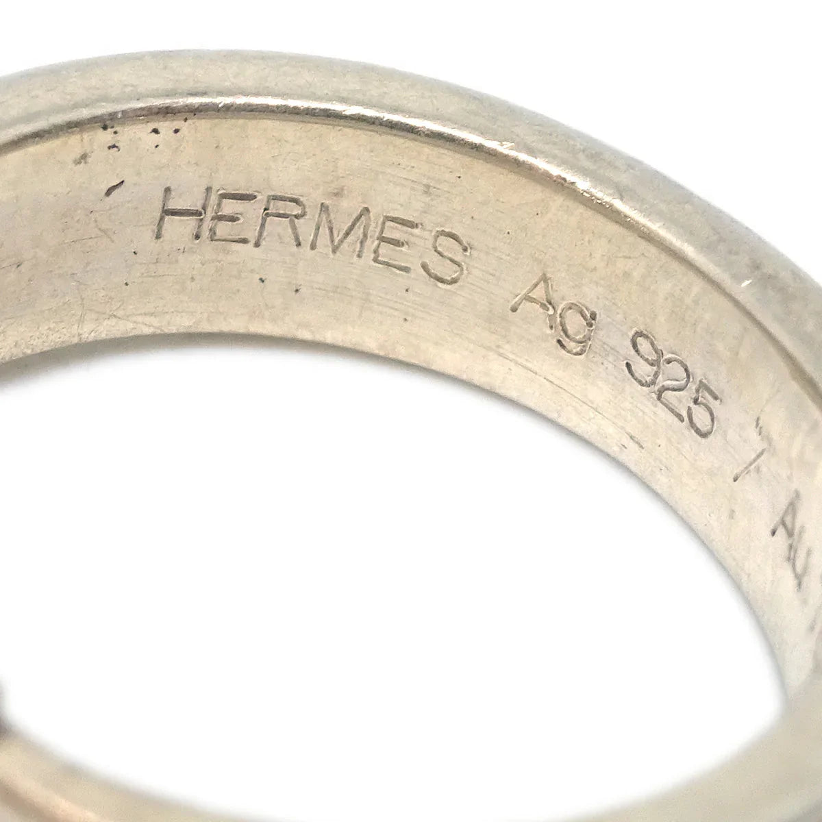 Hermes Ring Silver Ag925 Au750 #47 #7