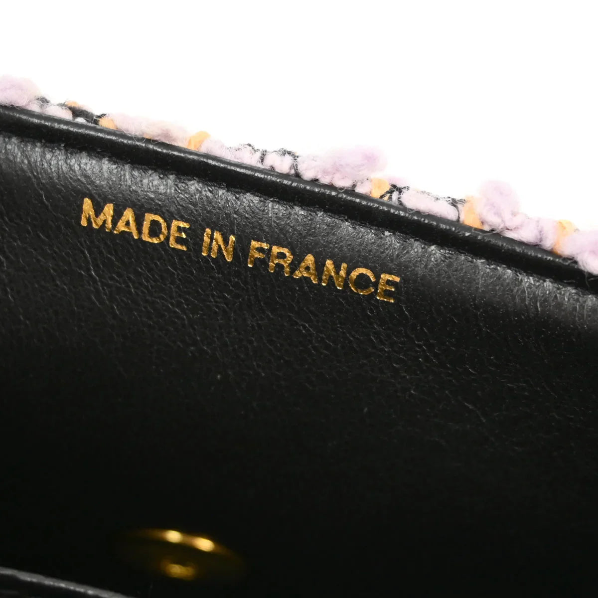 Chanel Purple Tweed Mini Square Handbag