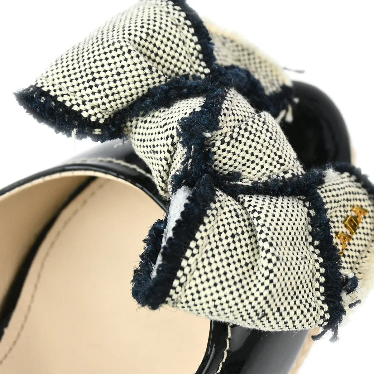 Prada * Ribbon Sandals Wedge Shoes #37