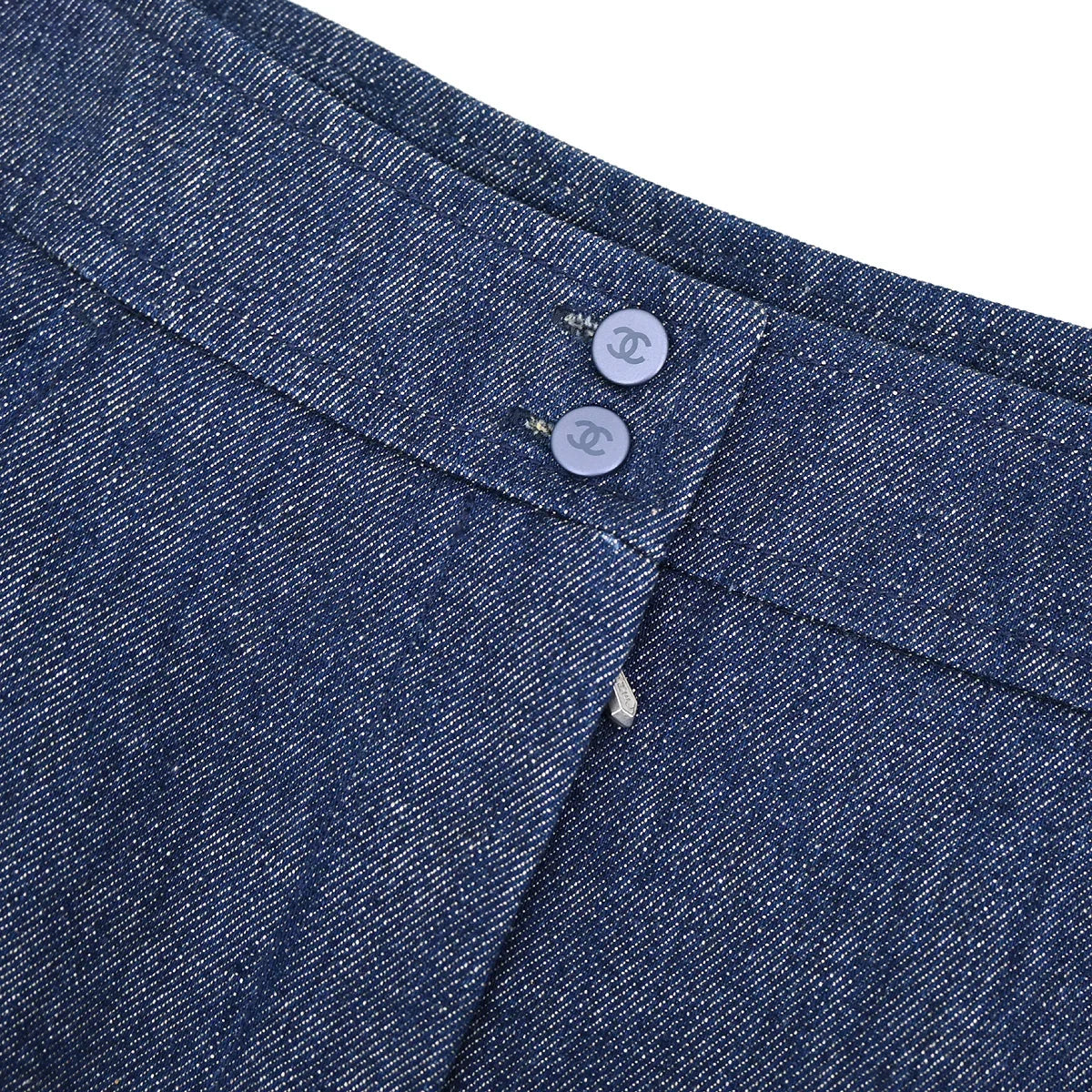 Chanel 1999 Denim Skirt Indigo #44