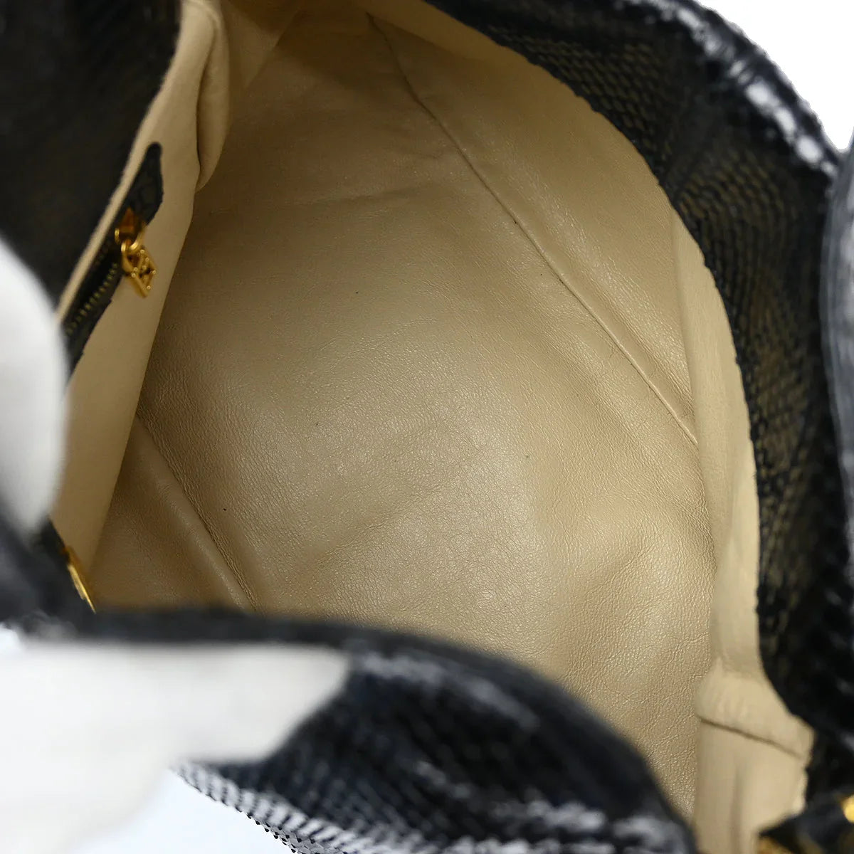 Fendi 2003* Black Python Mamma Baguette Handbag