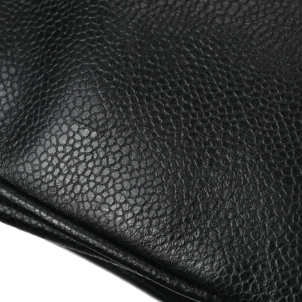 Chanel 1996-1997 Black Caviar Supermodel Shoulder Bag