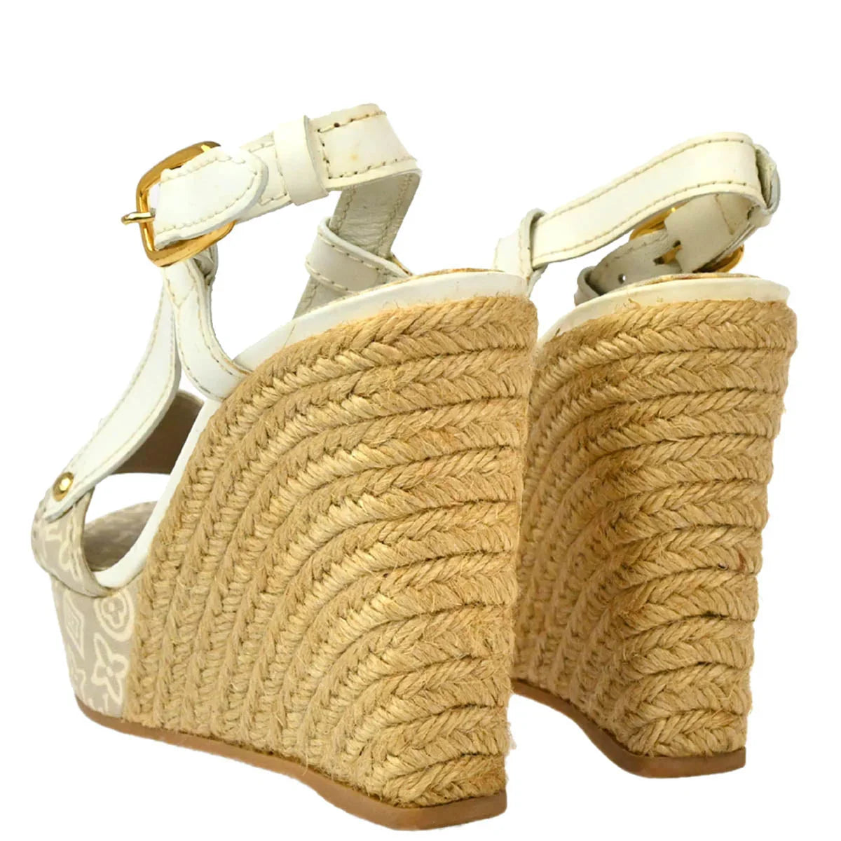 Louis Vuitton * 2008 Canvas Sandals Shoes #36 1/2