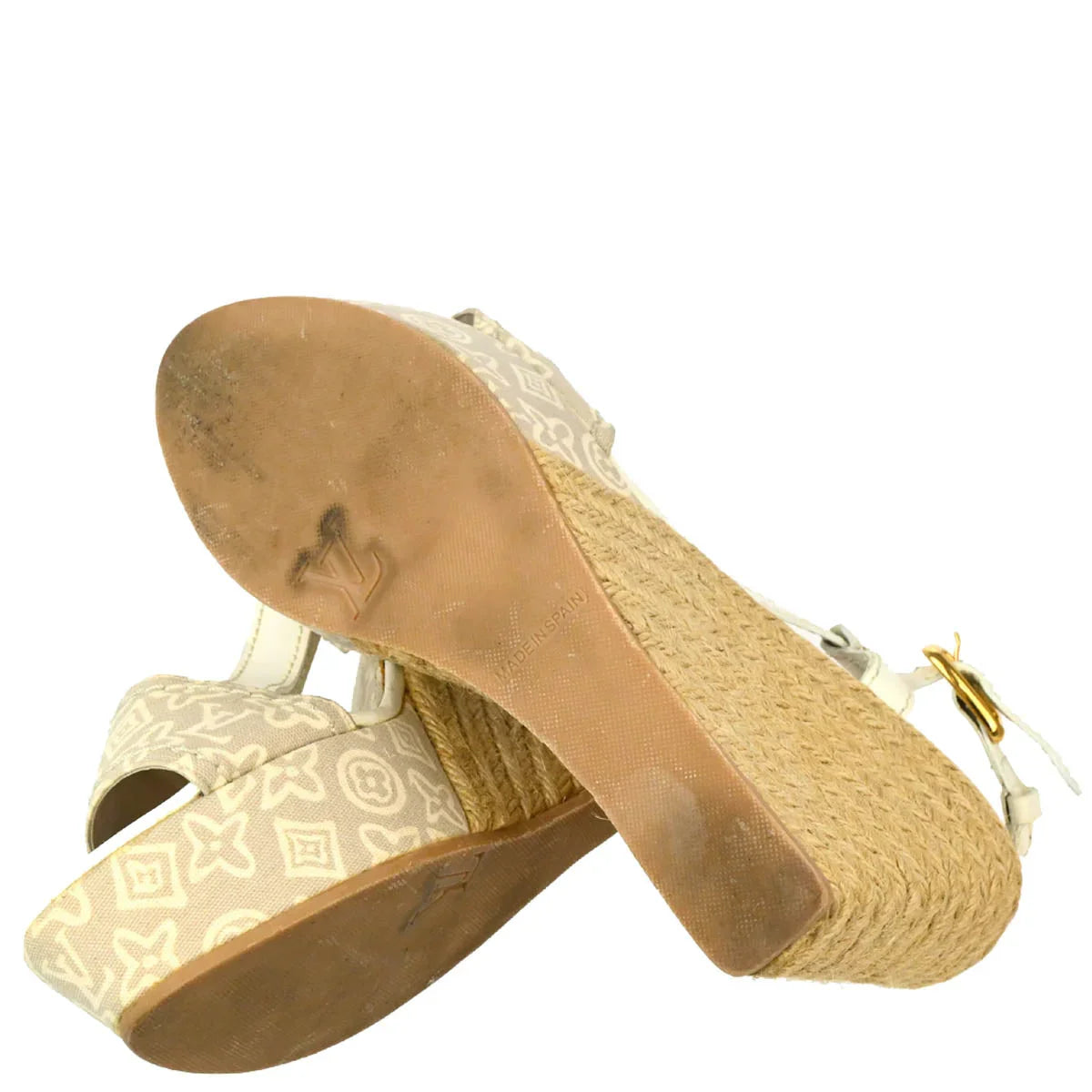 Louis Vuitton * 2008 Canvas Sandals Shoes #36 1/2