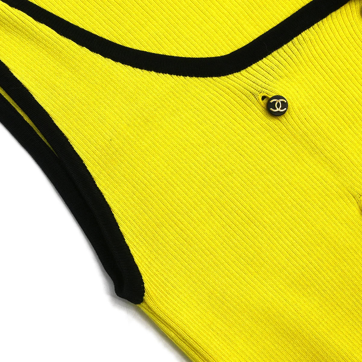 Chanel 1995 Sleeveless Top Yellow #38