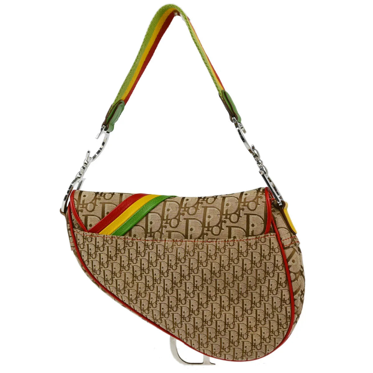 Christian Dior 2004 Rasta Trotter Saddle Handbag