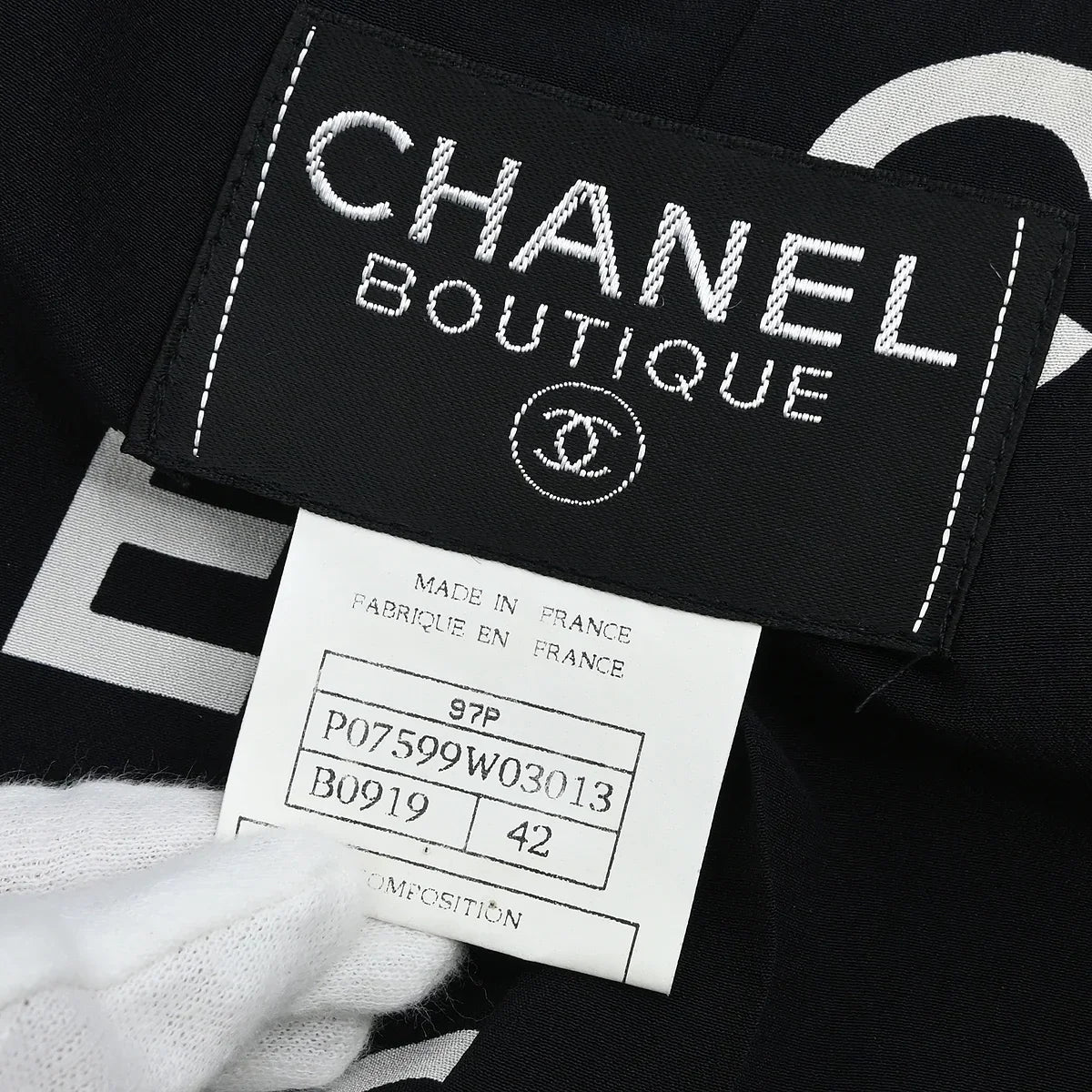 Chanel 1997 Single Breasted Jacket Black #42