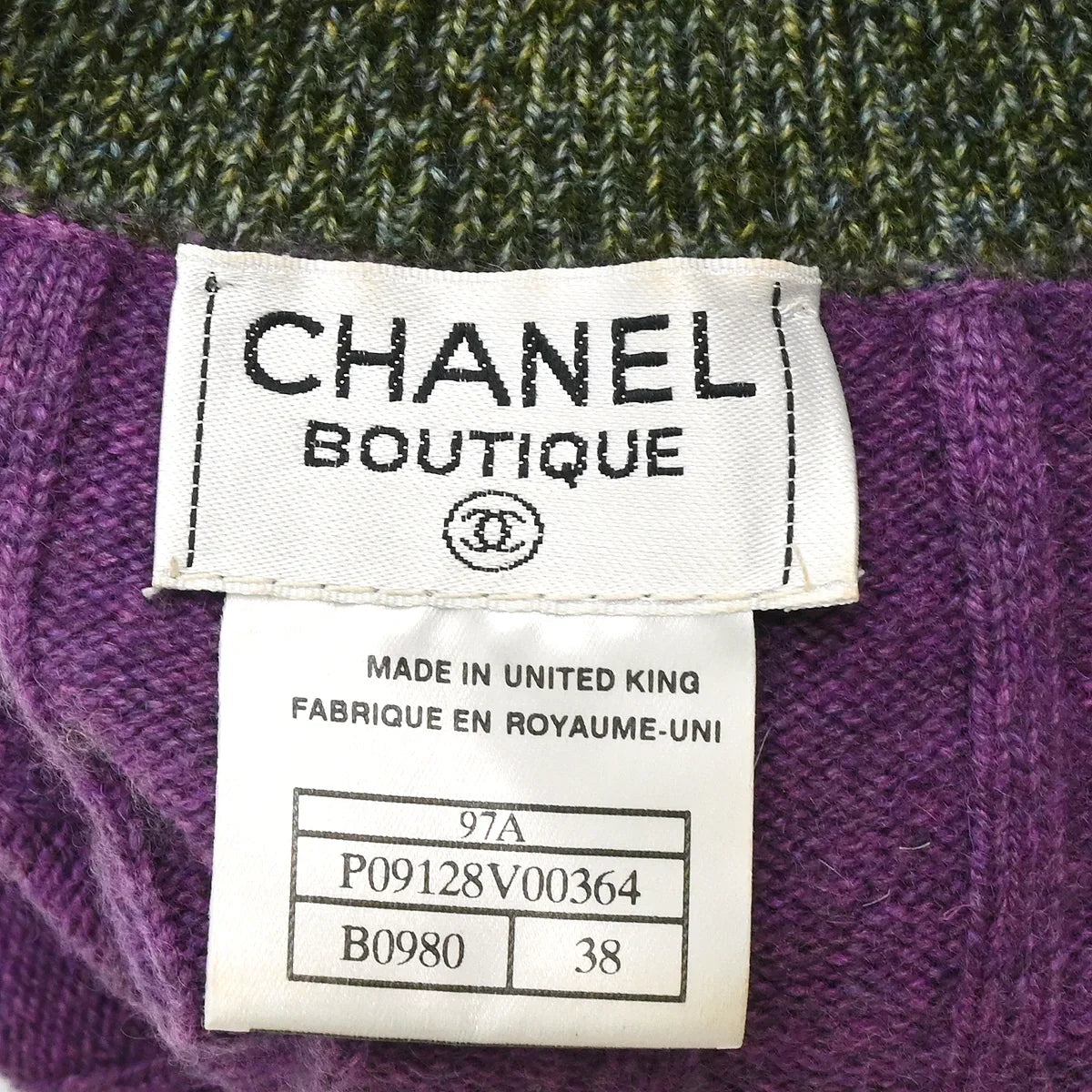 Chanel 1997 Short Sleeve Sweater Purple #38