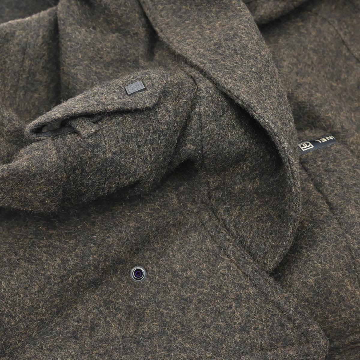 Chanel 2005 Sport Line Double Breasted Jacket Khaki #36