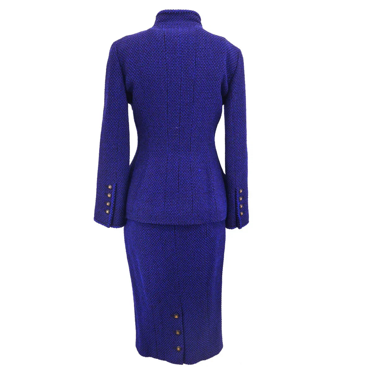 Chanel 1995 Skirt Suit Jacket Navy #40