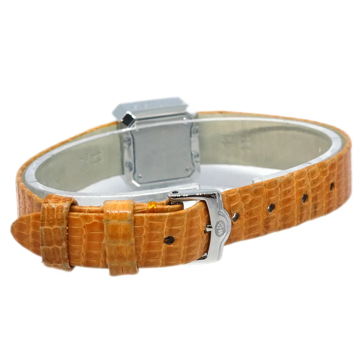 Corum * Sugar Cube Ref.137.428.47 Quartz Watch SS Diamond Orange