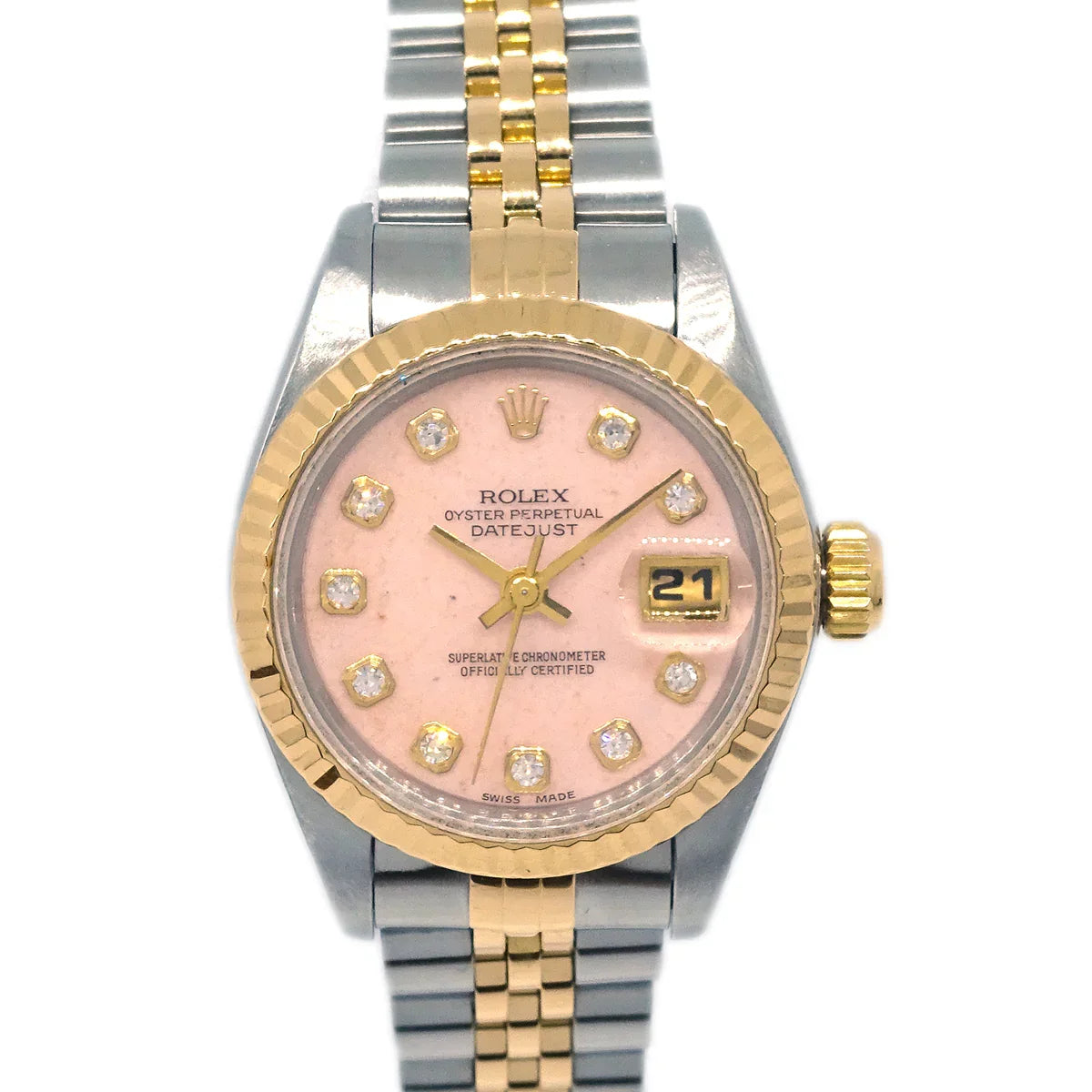 Rolex Oyster Perpetual Datejust 26mm Ref.69173G Watch 18KYG SS Diamond