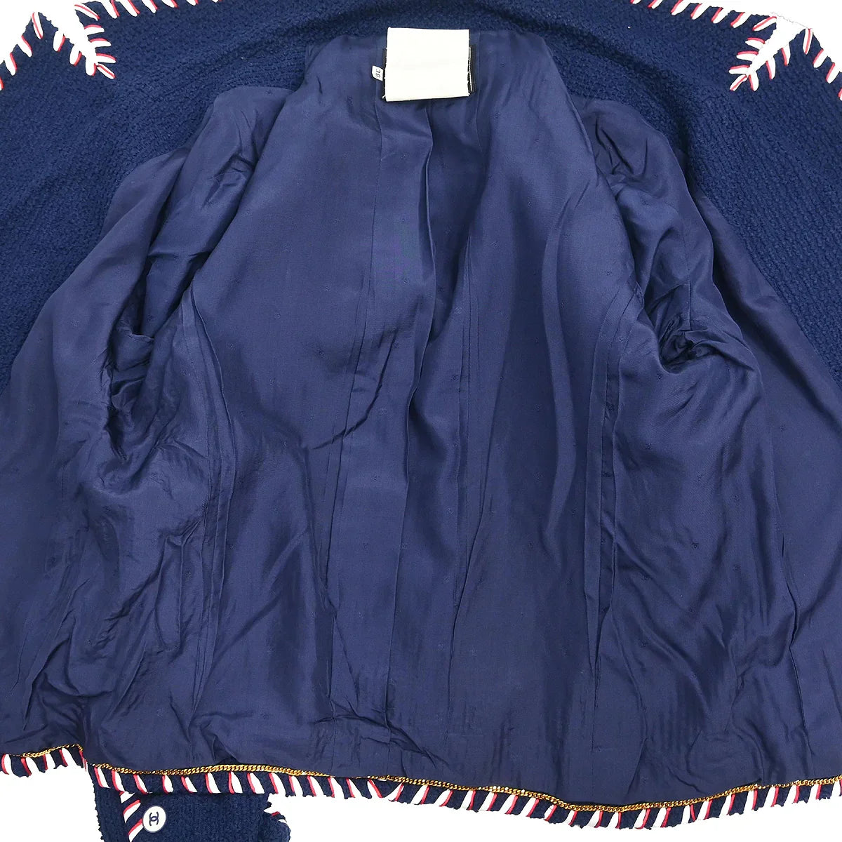 Chanel 1994 Setup Suit Jacket Skirt Navy #38