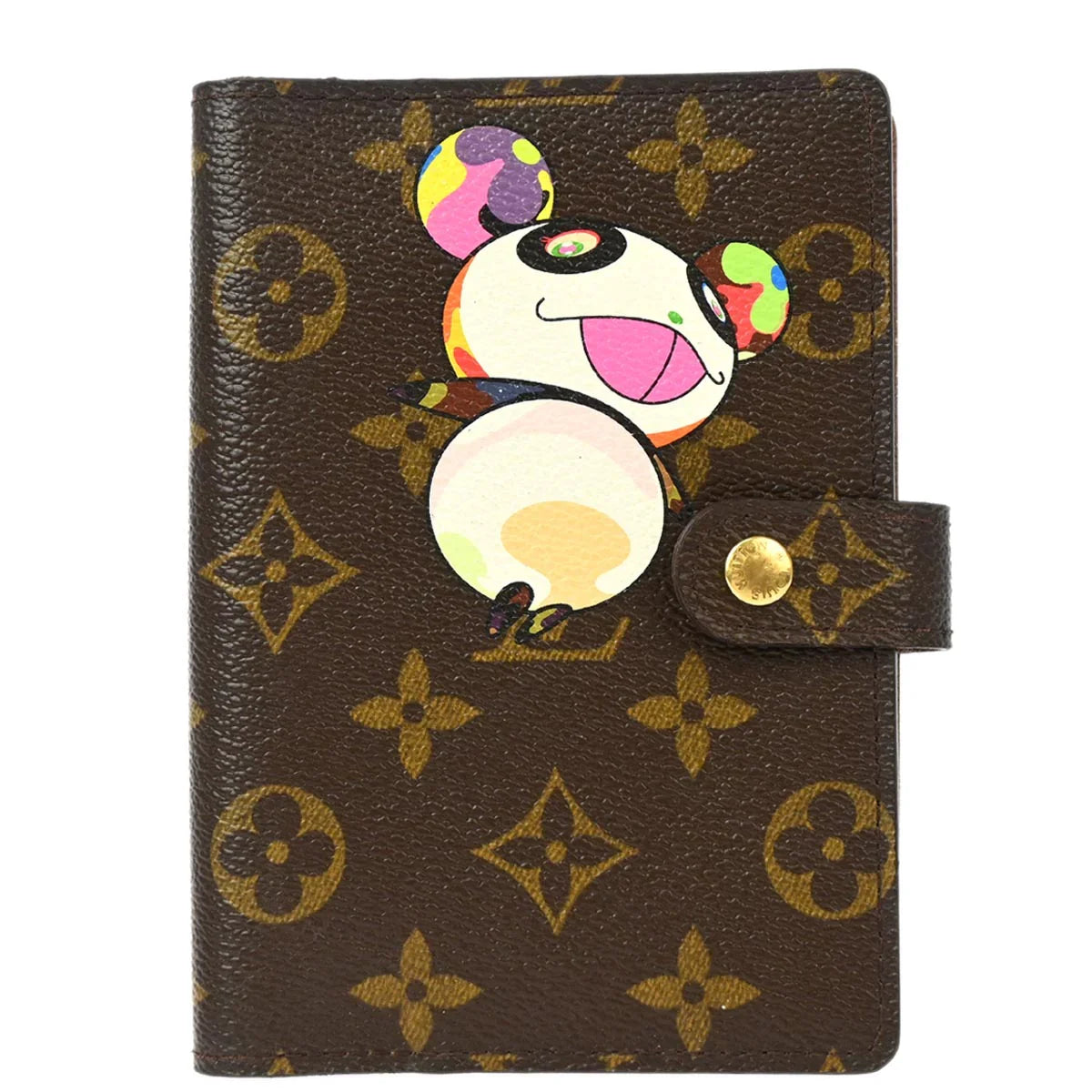 Louis Vuitton 2004 Monogram Panda Agenda PM Note Book Cover R20011 Small Good