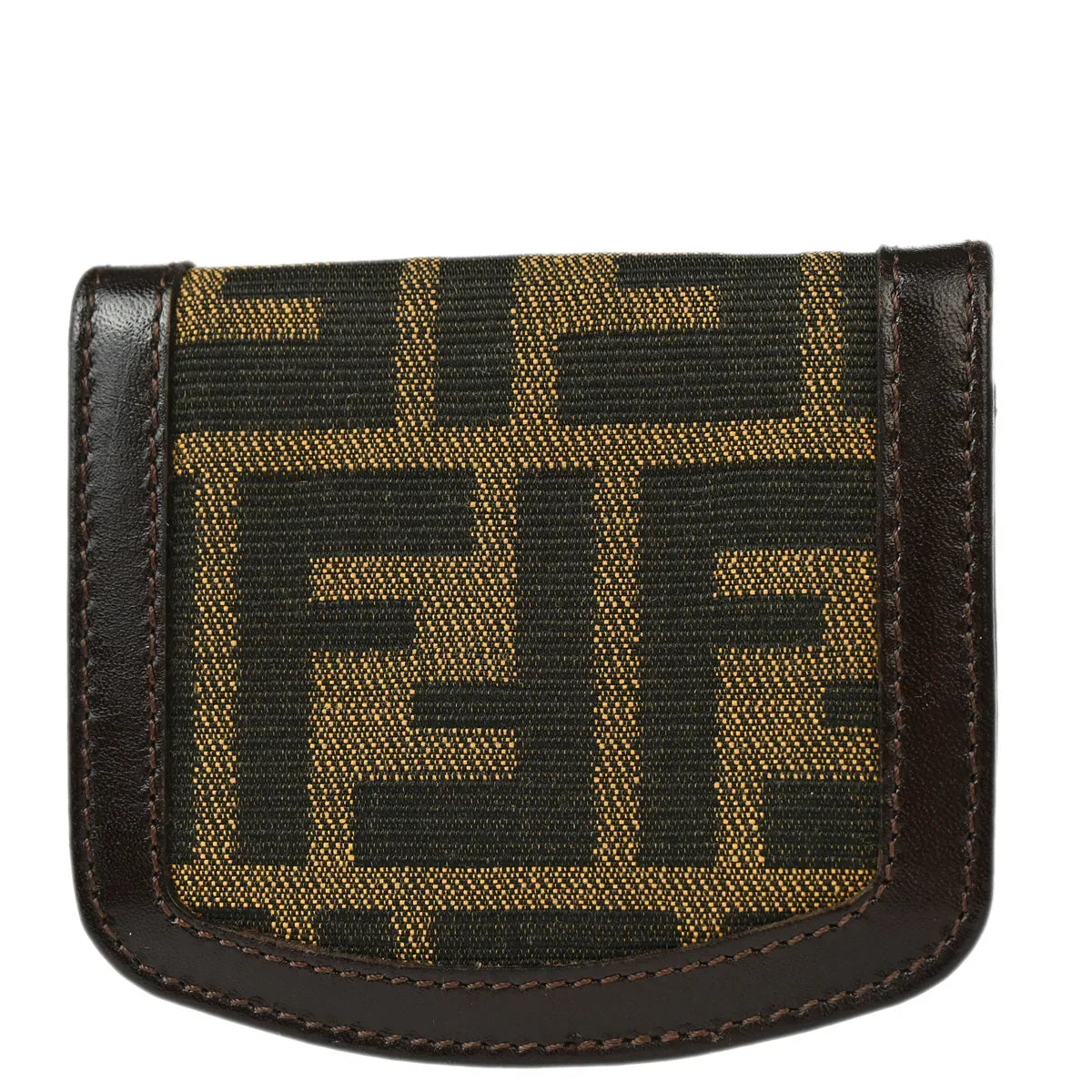 Fendi 2000 Brown Zucca Coin Case Wallet