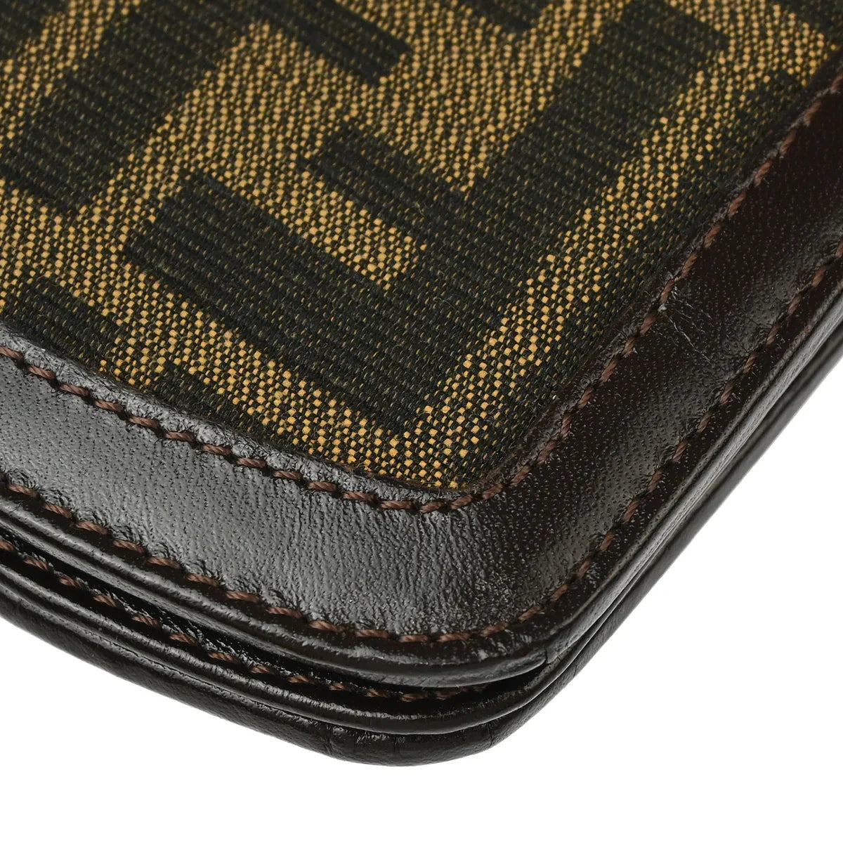 Fendi 2000 Brown Zucca Coin Case Wallet