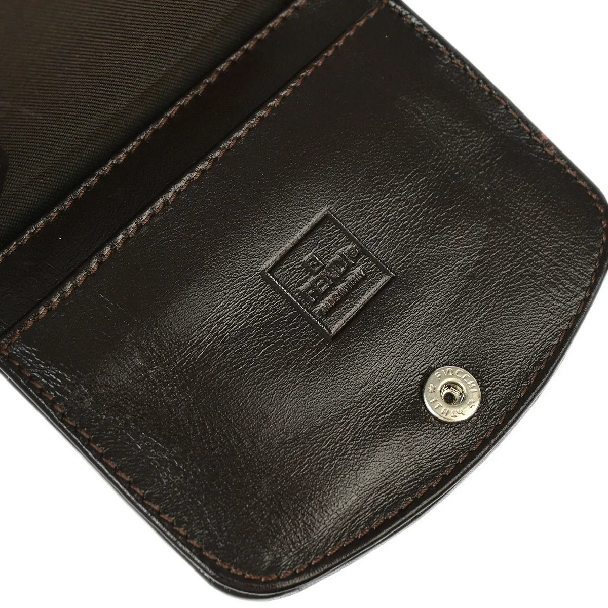 Fendi 2000 Brown Zucca Coin Case Wallet