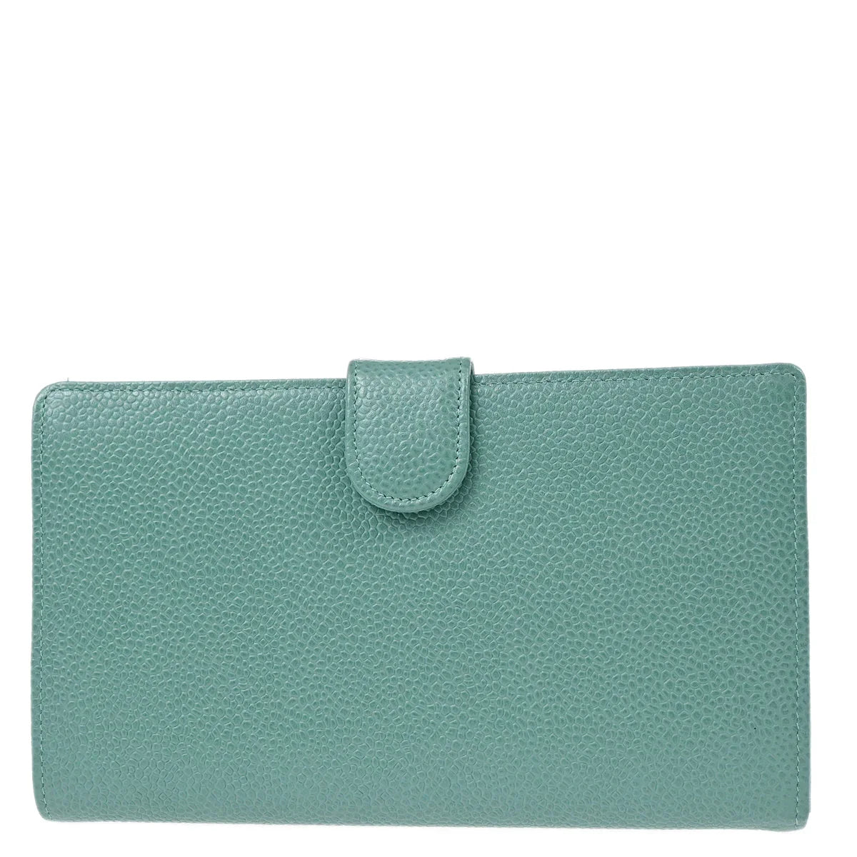 Chanel 1997-1999 Green Caviar Long Wallet Purse