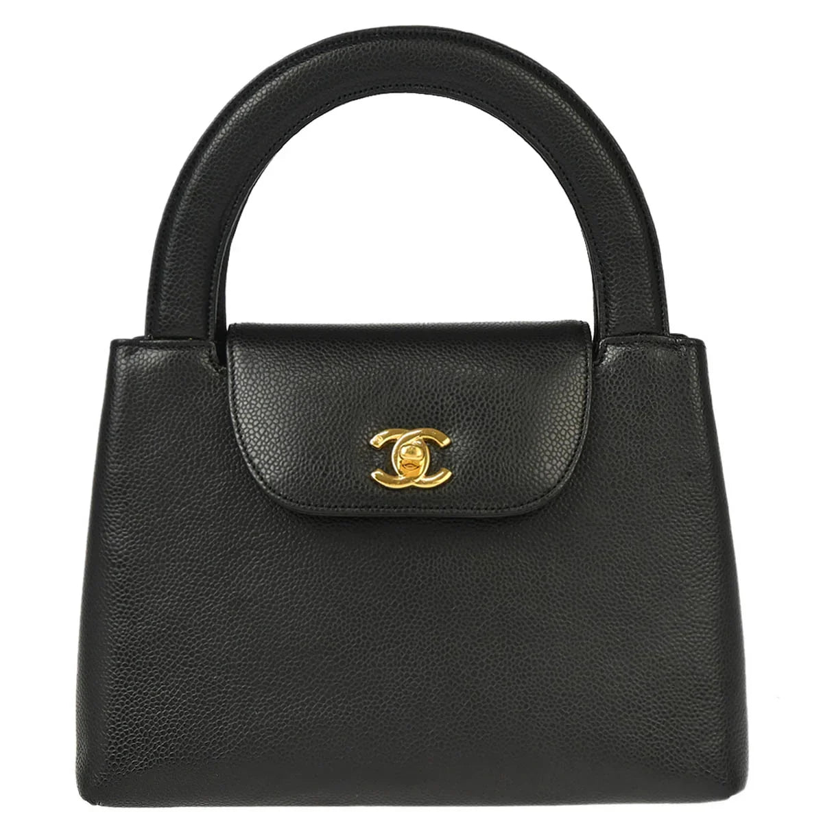 Chanel 1997-1999 Black Caviar Handbag