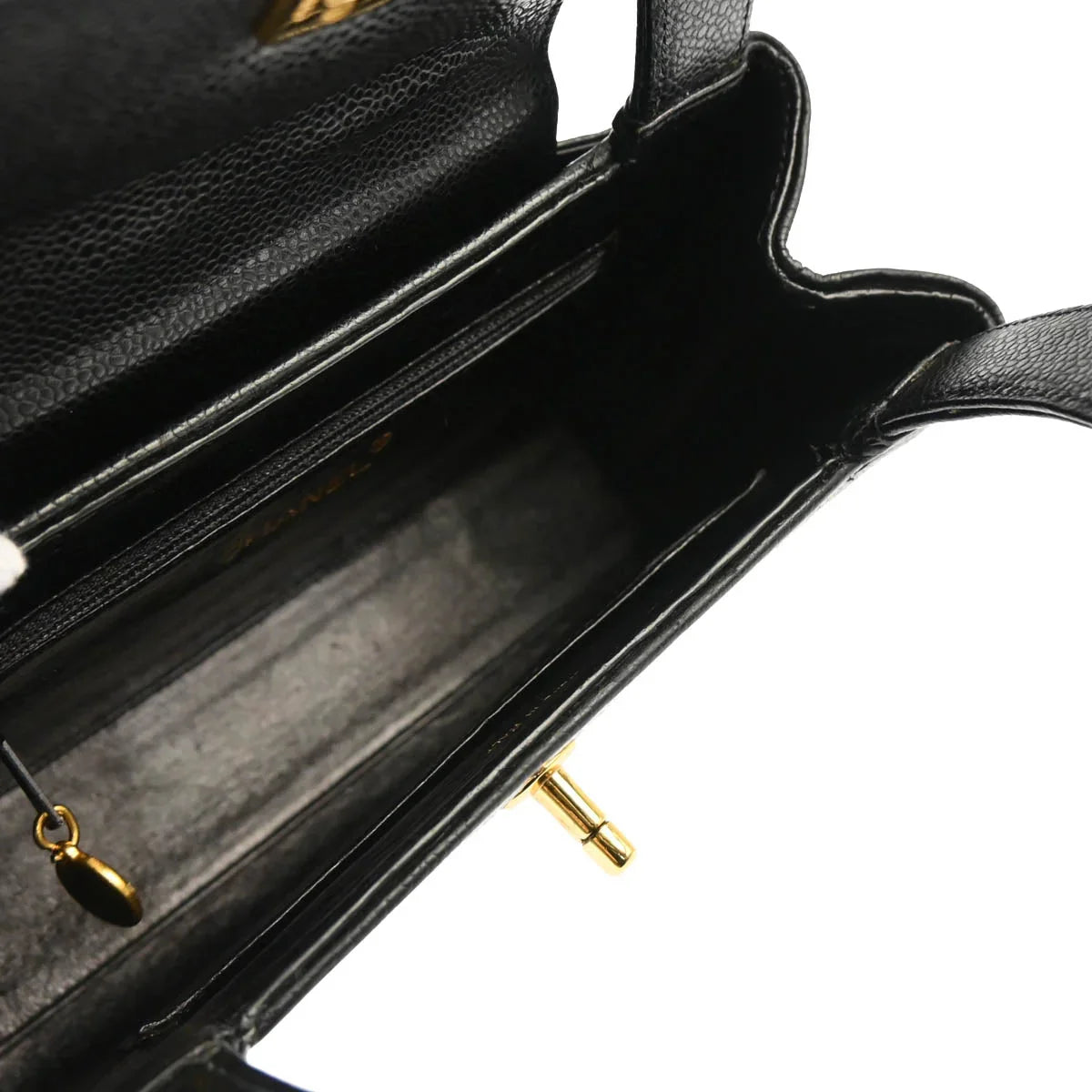 Chanel 1997-1999 Black Caviar Handbag