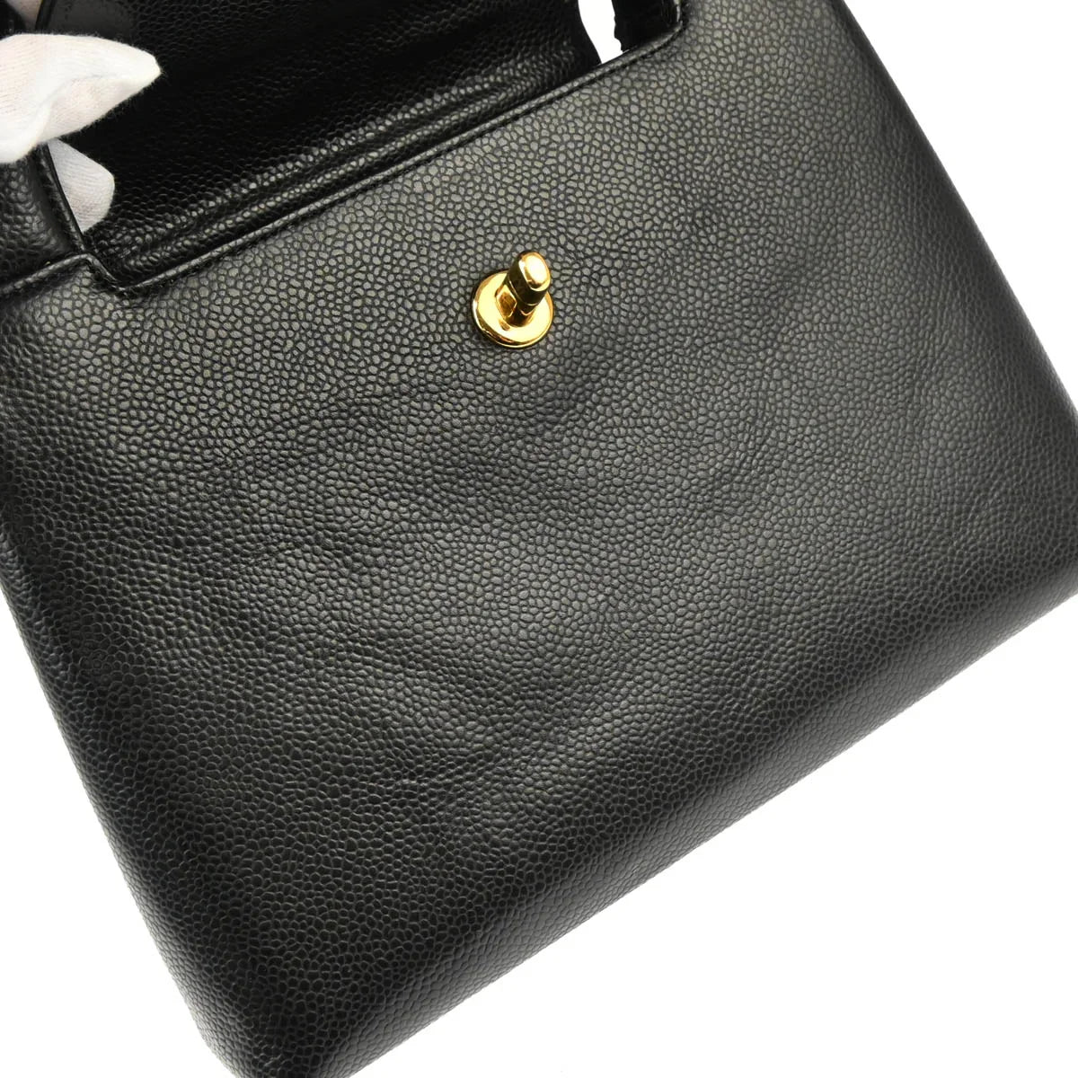 Chanel 1997-1999 Black Caviar Handbag